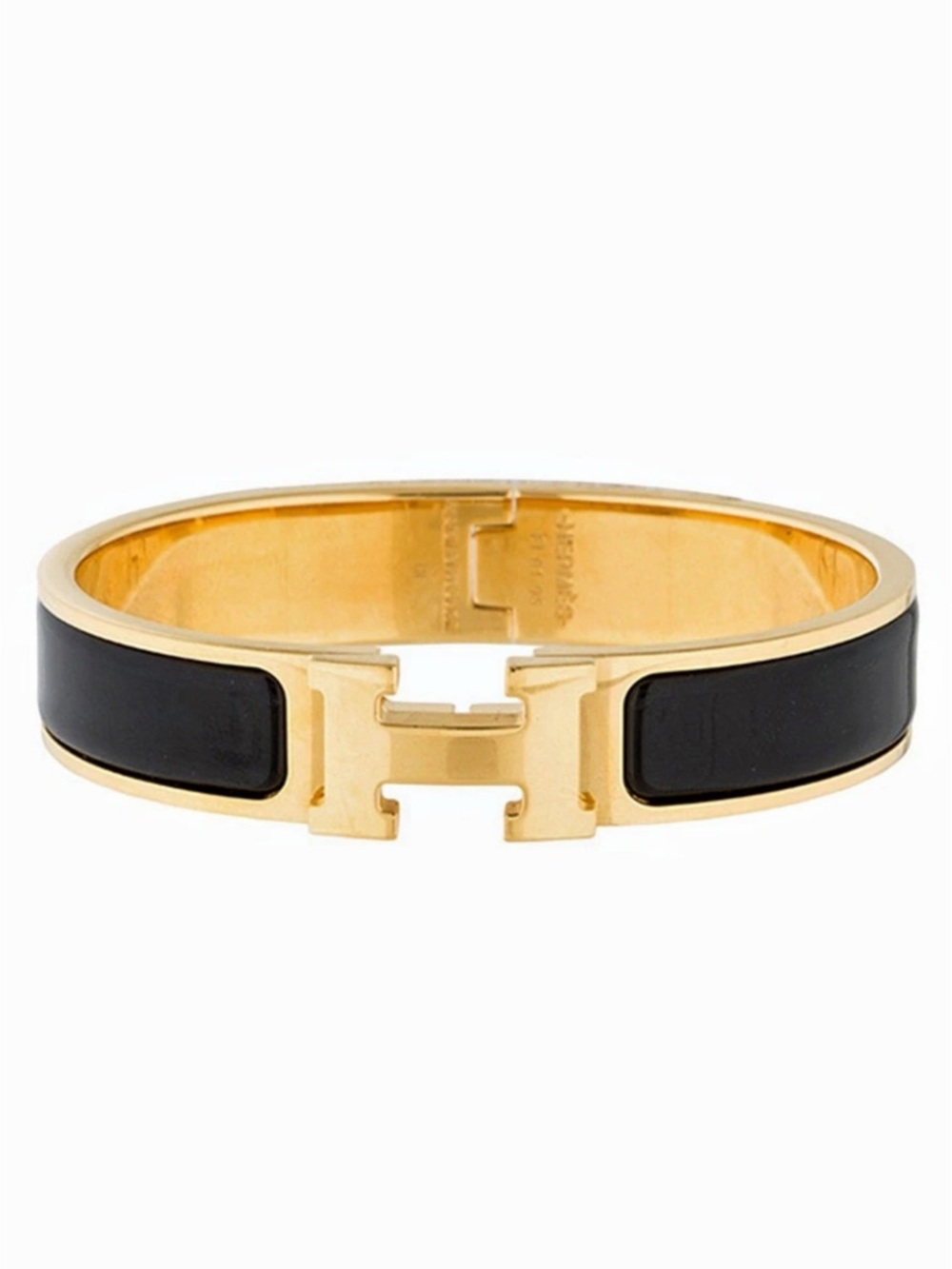 Hermès Clic H Bracelet Black & Gold